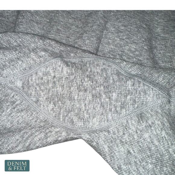 Alo Yoga Seamless Ribbed Mellow Onesie Athletic Heather Grey Bodysuit Romper S - Picture 12 of 16